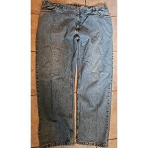 Dockers Jeans Mens Size 44x30 Relaxed Fit Flat Front Medium Wash Denim